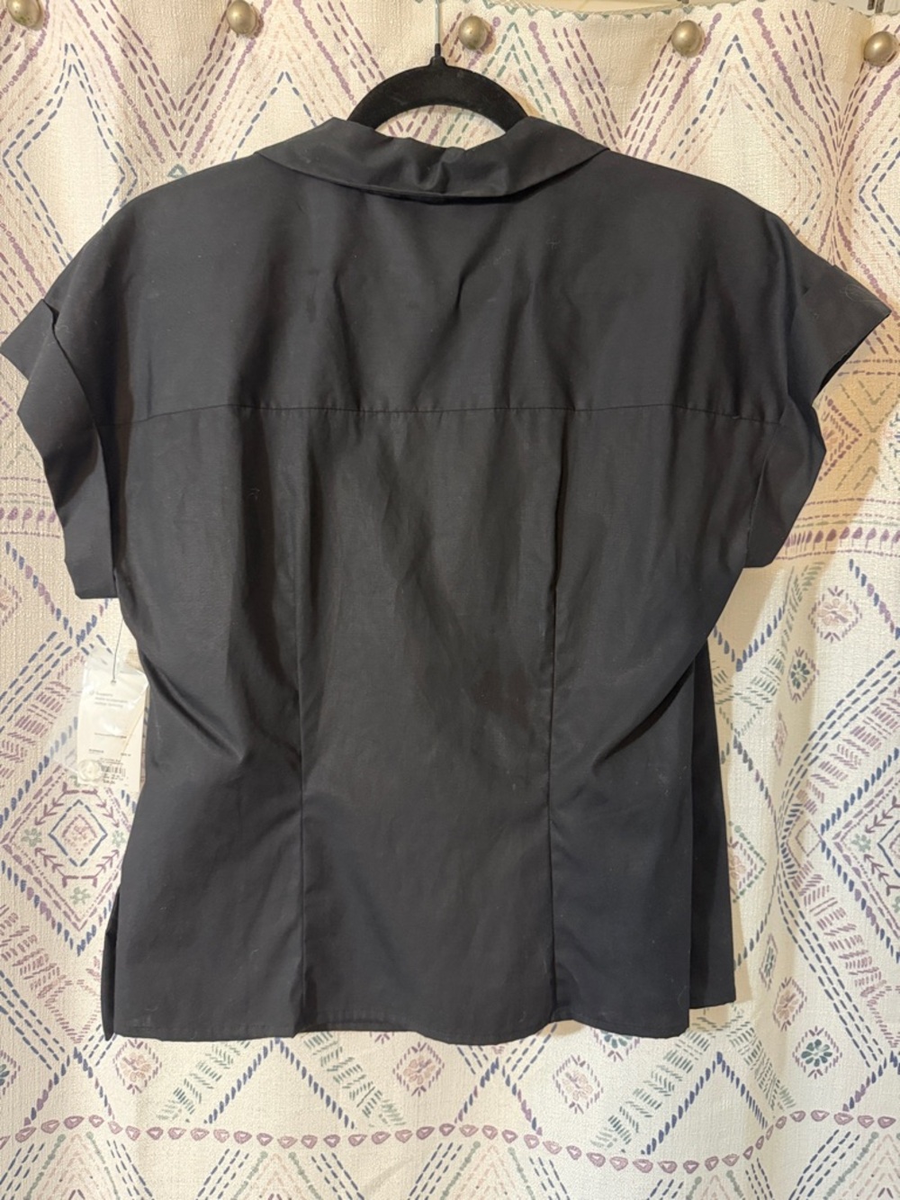 Nine West Black Wrap Tie Blouse - Picture 5 of 8